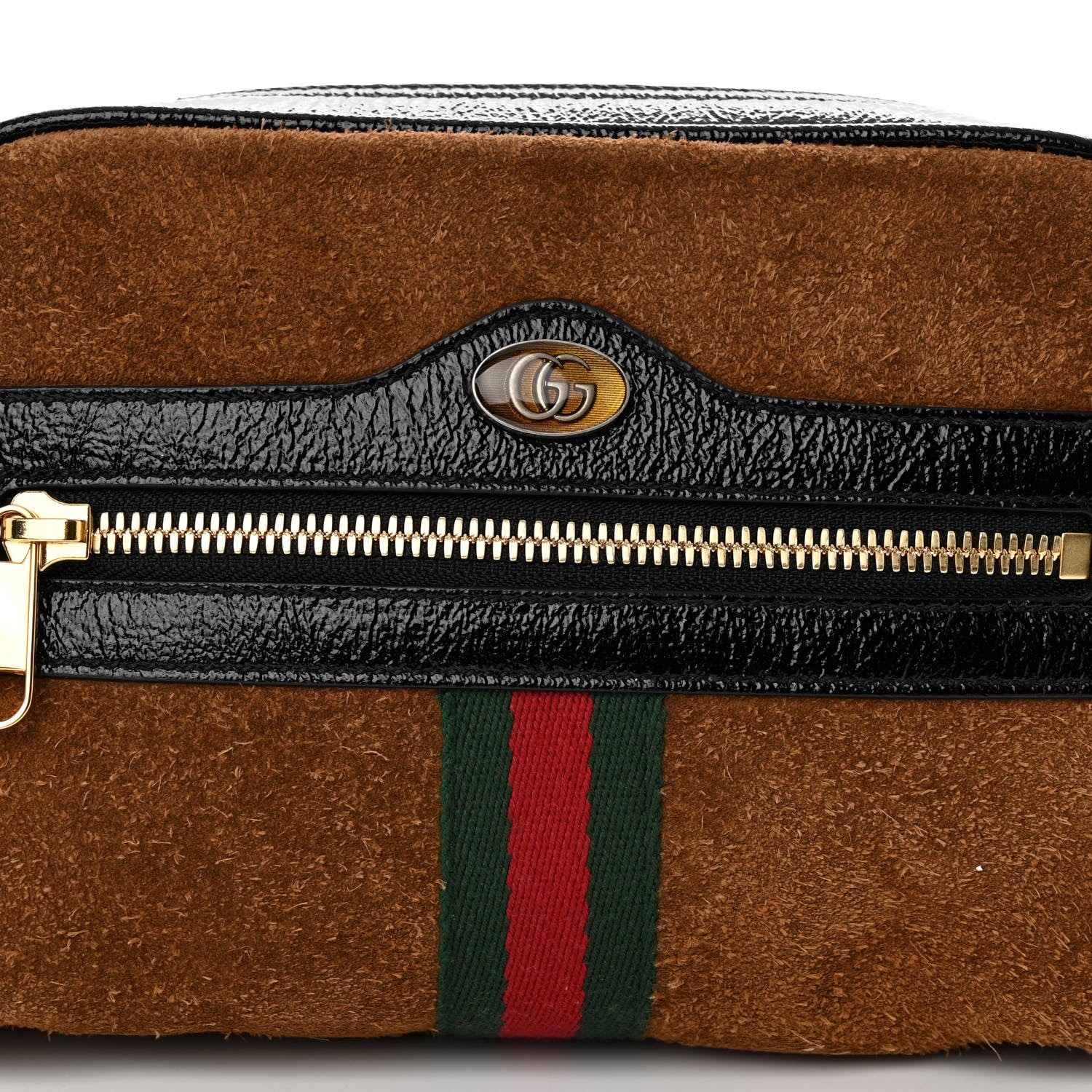 Gucci Suede Small Ophidia Belt Bag 85 34 Brown 8 of 10