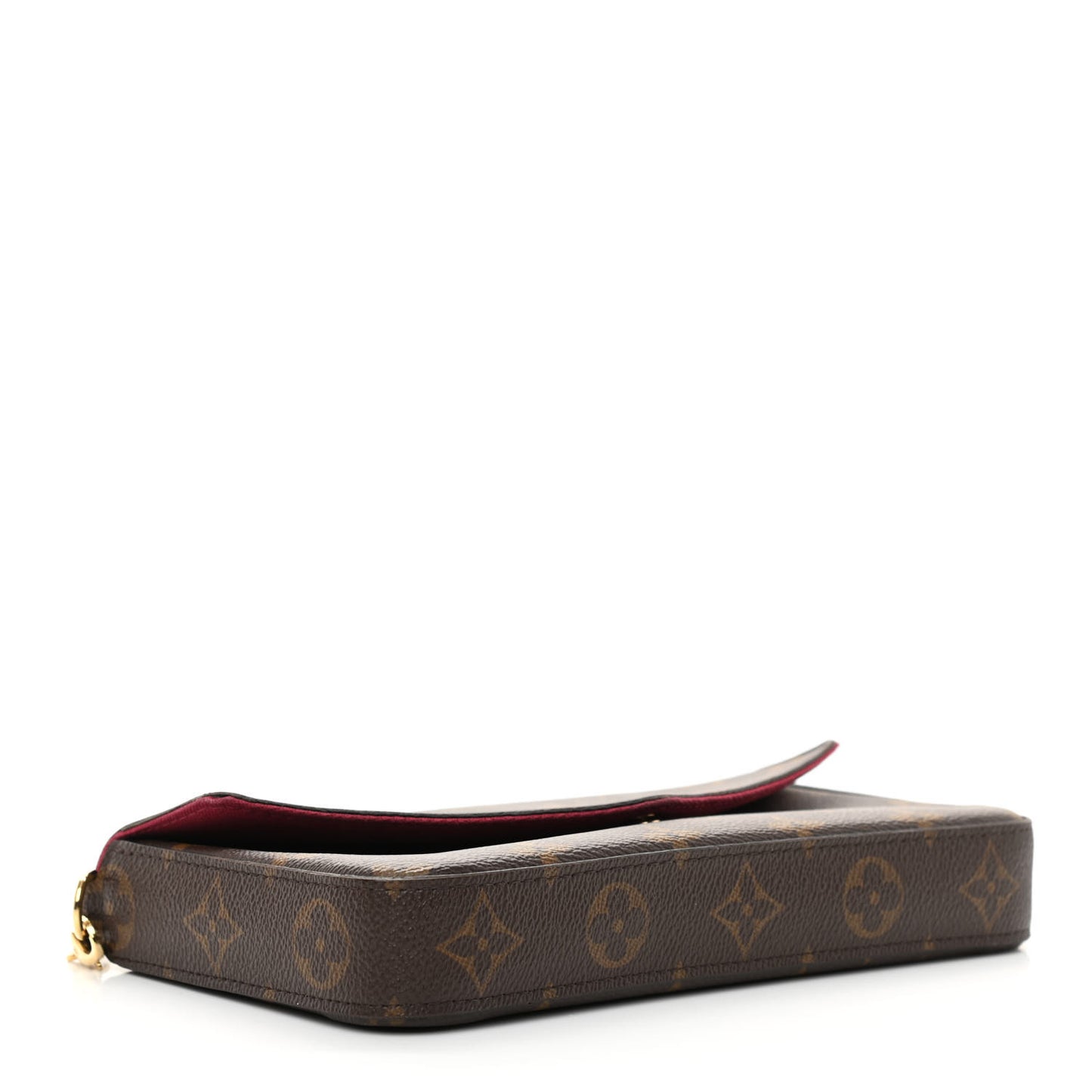 Monogram Pochette Felicie Chain Wallet Fuchsia