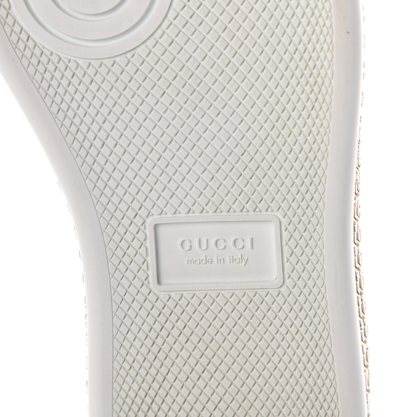Calfskin Crystal Web Bee Embroidered Womens Ace Platform Sneakers 37 White