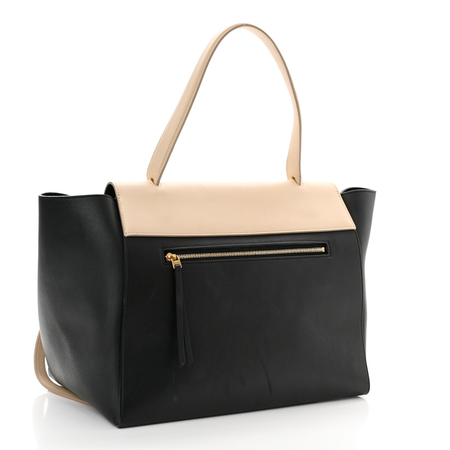 Smooth Calfskin Small Bi-Color Belt Bag Black Cream