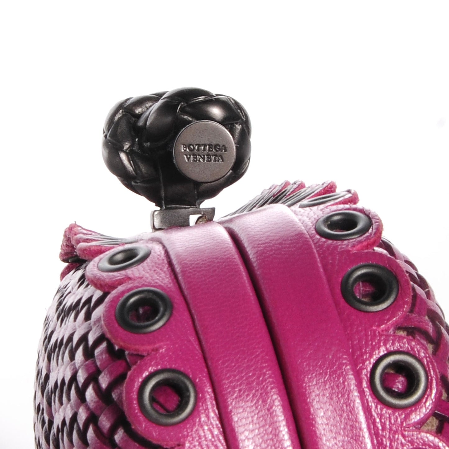 Leather Knot Clutch Orchid