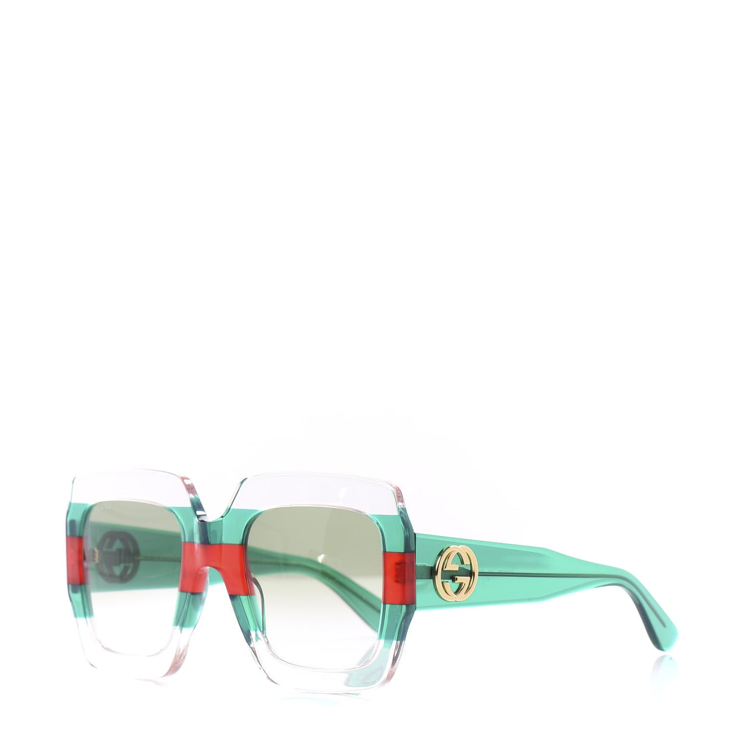 Square Web Frame GG0178S Sunglasses Green Red