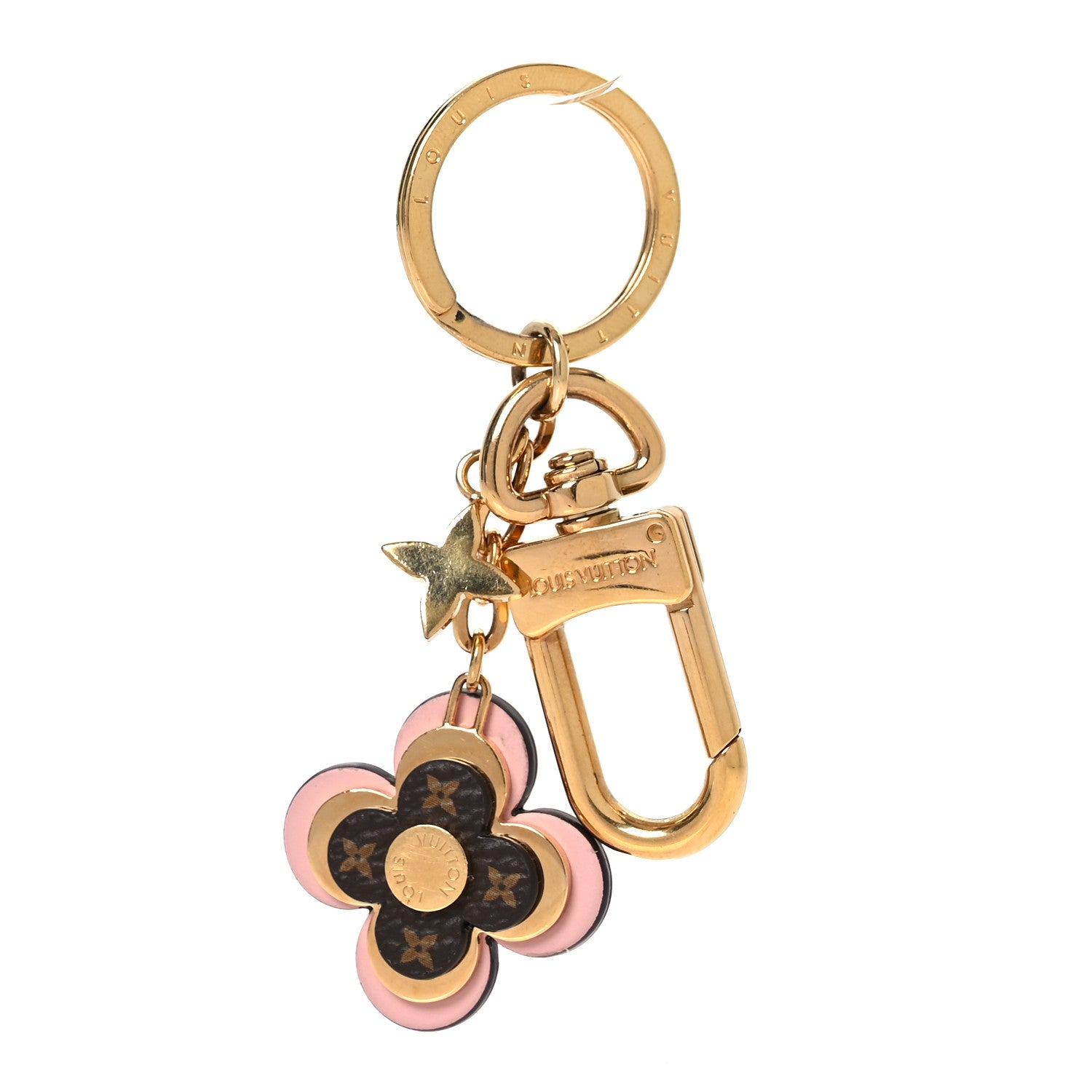 Louis Vuitton Monogram Blooming Flowers BB Bag Charm Key Holder Pink 1 of 4