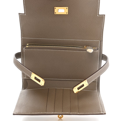 Hermes Epsom Medium Kelly Wallet Etoupe 5 of 10
