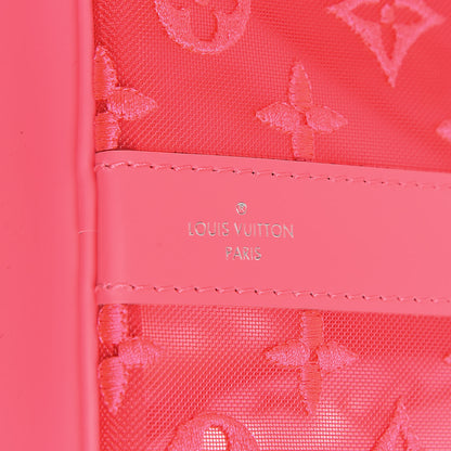 Louis Vuitton Monogram Fluo See Through Keepall Bandouliere 50 Rose 7 of 13