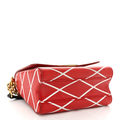 Louis Vuitton Epi Malletage Twist Shoulder Bag PM Rouge 4 of 9
