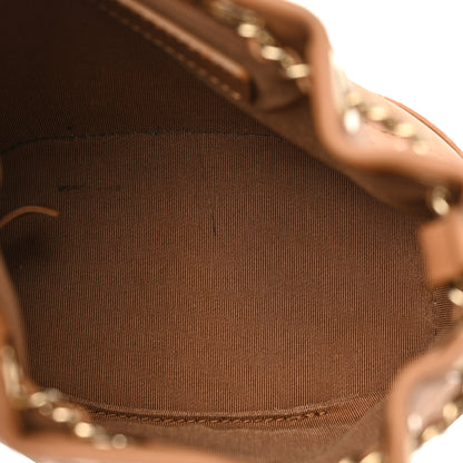 Chanel Calfskin Stitched Chain Bucket Bag Camel 5 of 18