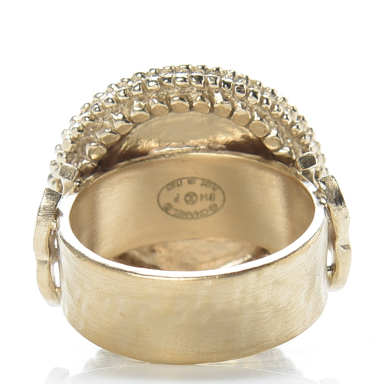 Chanel CC Camellia Ring 4.75 Gold 3 of 4