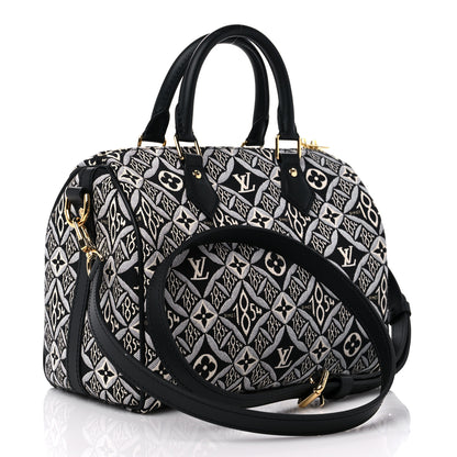 Louis Vuitton Jacquard Since 1854 Speedy Bandouliere 25 Black 3 of 10