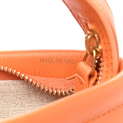 Mansur Gavriel Pebbled Calfskin Mini Zip Bucket Bag Arancio 7 of 9