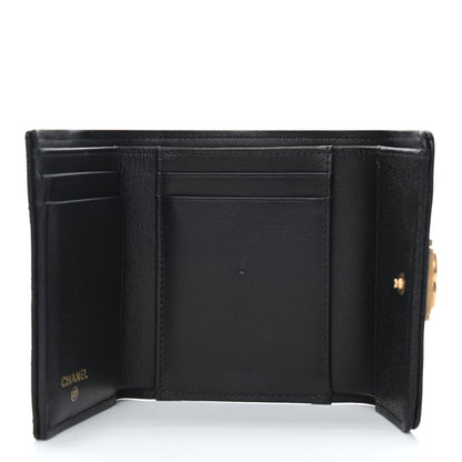 Chanel Caviar Quilted Compact Boy Wallet Black 5 of 8