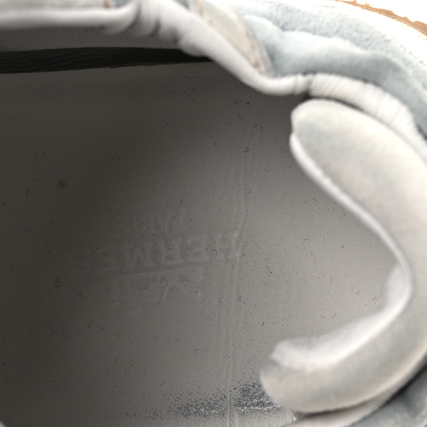 Suede Goatskin Jet Sneakers 38 Gris Nuage White