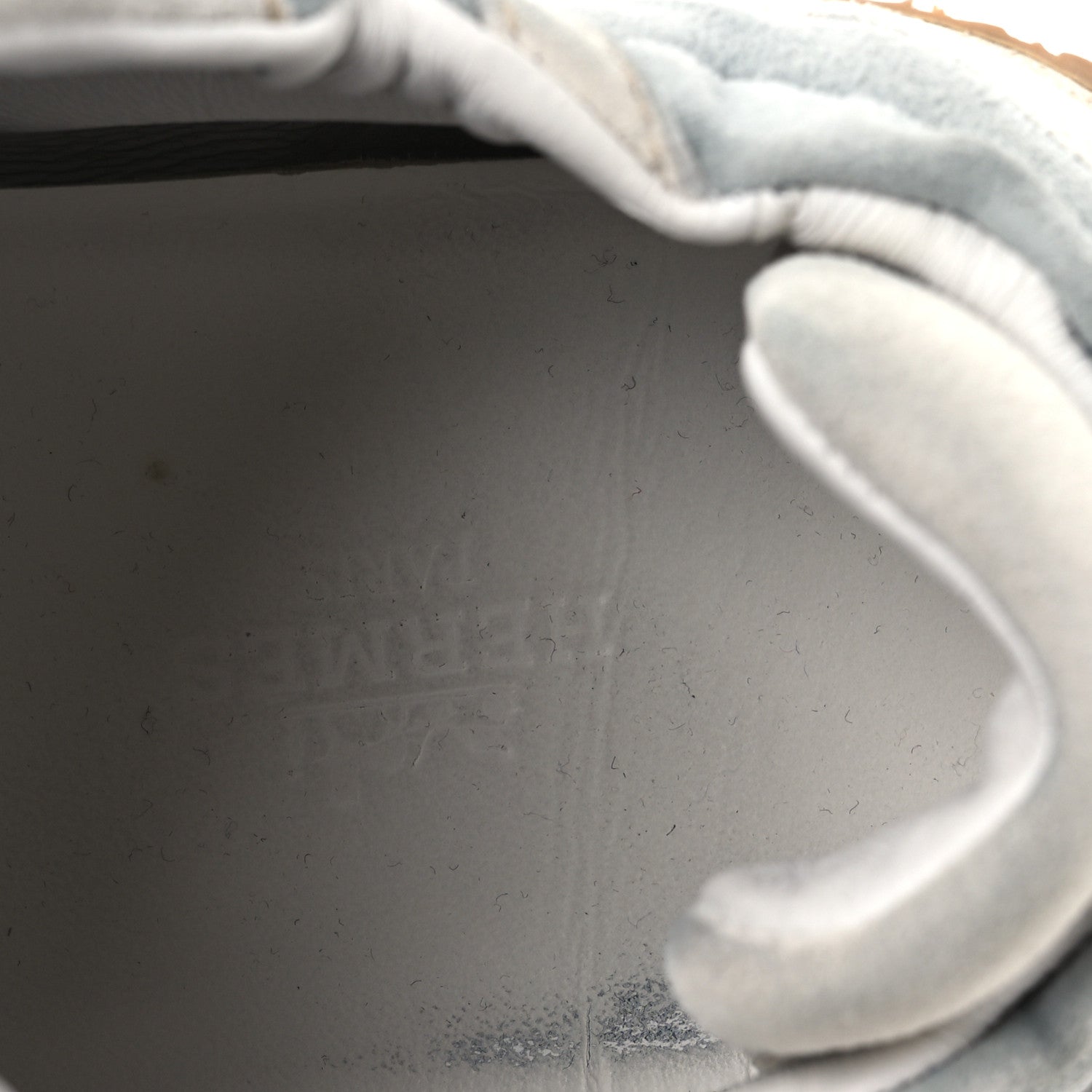 Hermes Suede Goatskin Jet Sneakers 38 Gris Nuage White 9 of 18