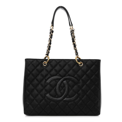 Chanel Caviar Quilted Grand Shopping Tote GST Black 1 of 9