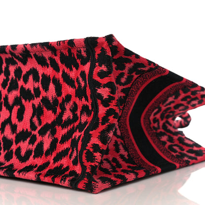 Christian Dior Canvas Mizza Embroidered Medium Leopard Book Tote Fuchsia Multicolor 10 of 10