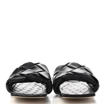 Bottega Veneta Nappa Maxi Intrecciato Lido Flat Sandals 38 Black 2 of 8