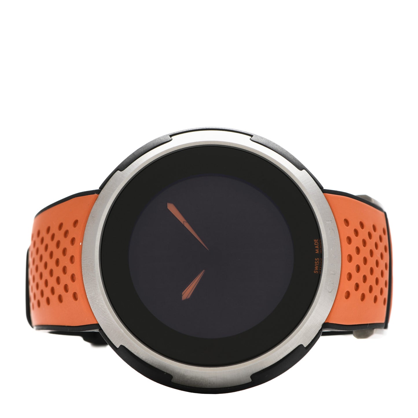 Stainless Steel Rubber 49mm Digital I-Gucci Sport Watch Black