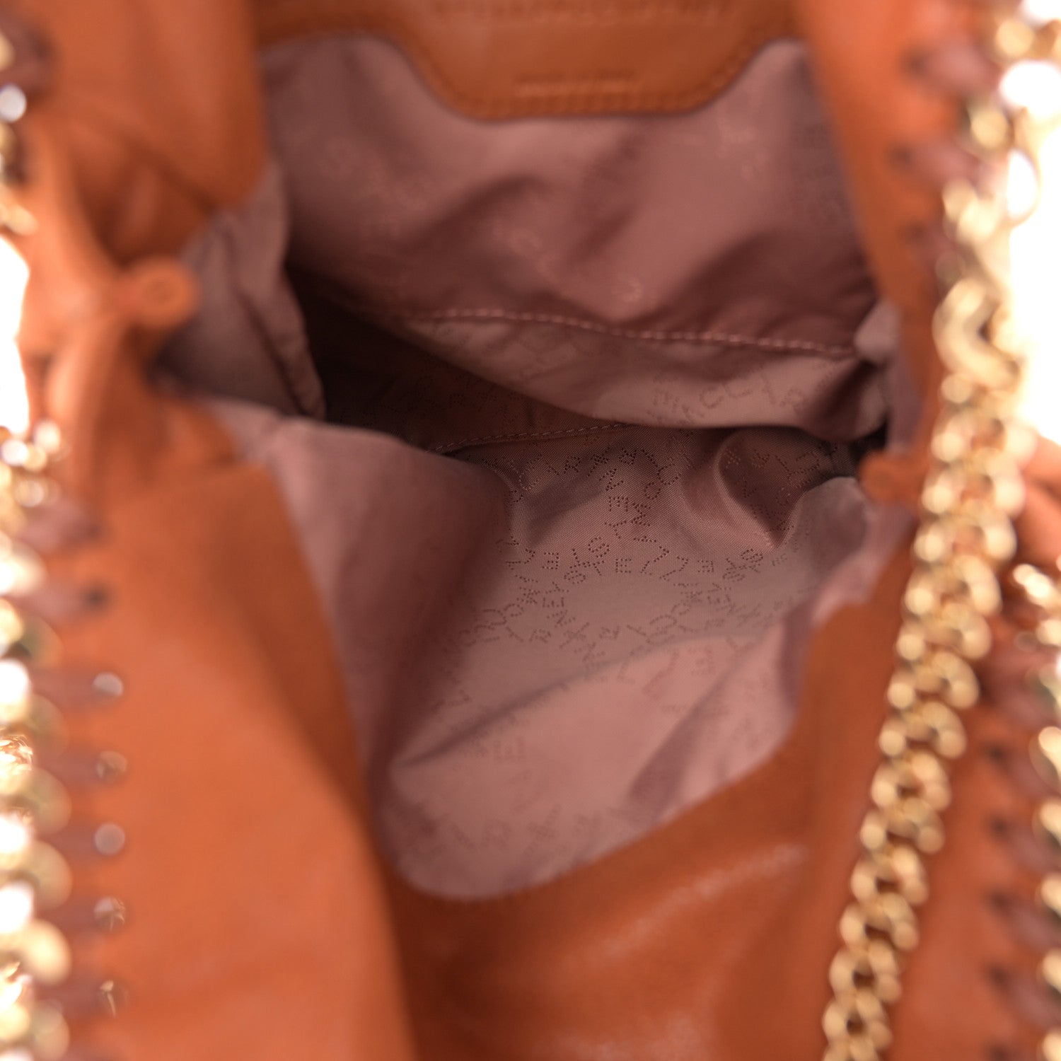 Stella McCartney Shaggy Deer Mini Falabella Fold Over Tote Brandy 5 of 9