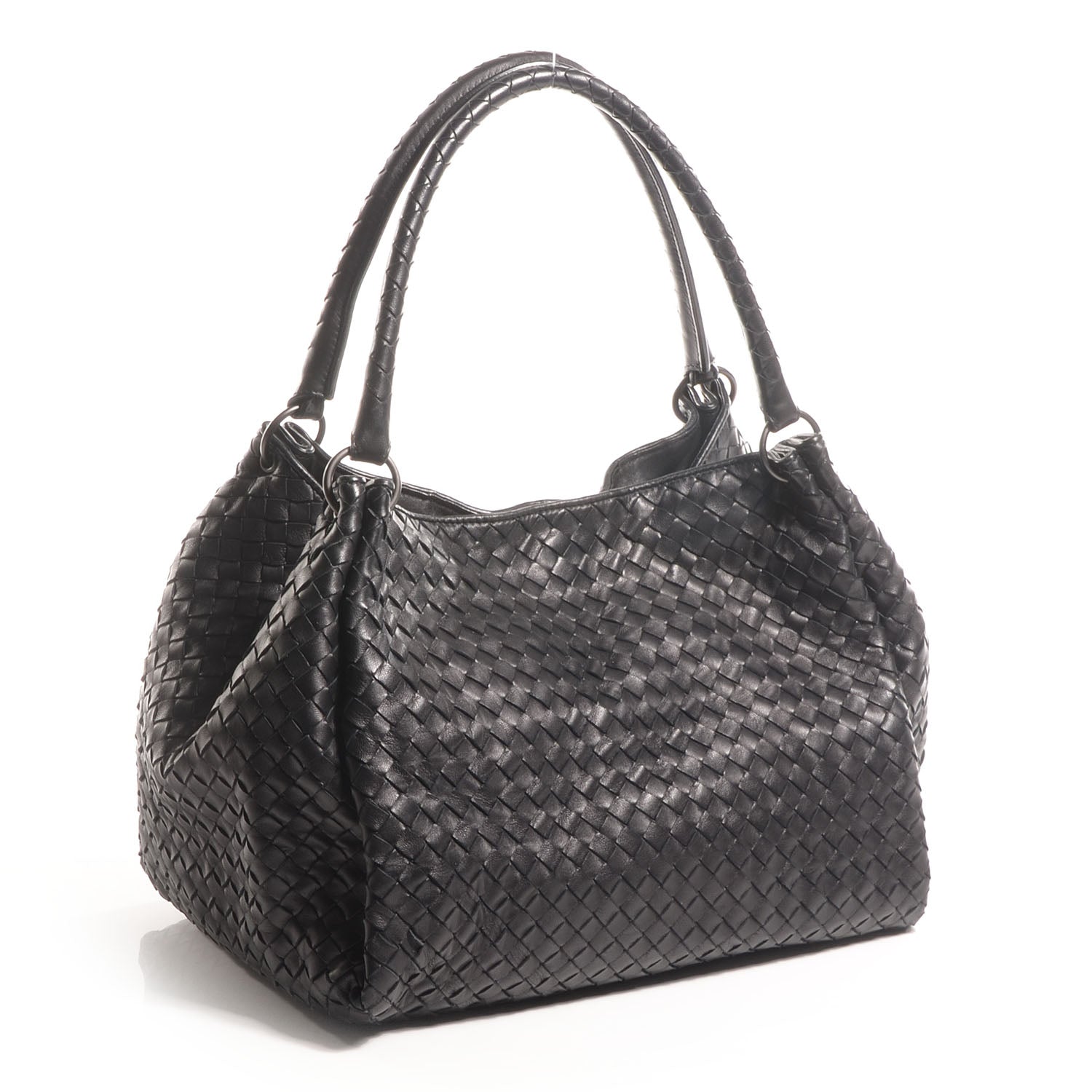 Bottega Veneta Nappa Intrecciato Parachute Bag Nero Black 3 of 9