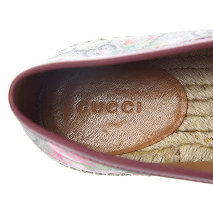 Gucci GG Supreme Monogram Blooms Espadrilles 38.5 Beige Multicolor Dry Rose 6 of 9