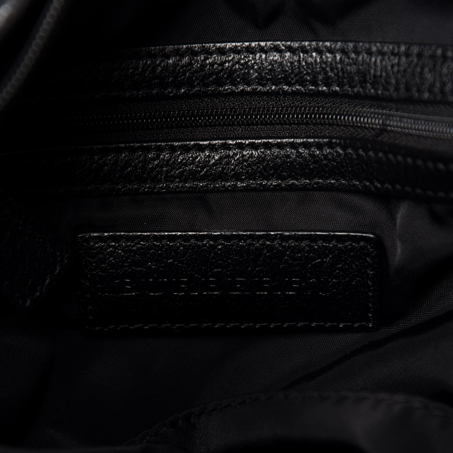 Burberry Nylon Tonal Check Diaper Bag Black 9 of 12