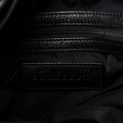 Burberry Nylon Tonal Check Diaper Bag Black 9 of 12