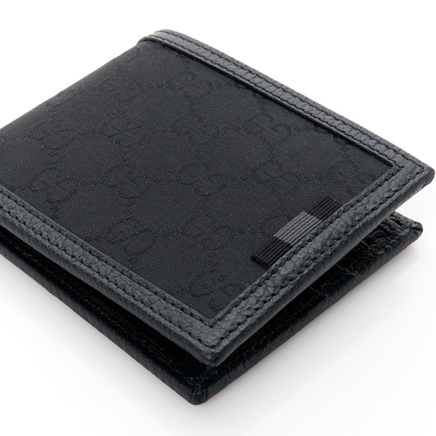 Nylon Monogram Bi-Fold Wallet Black