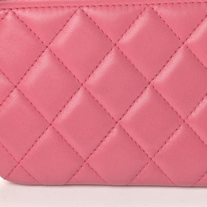 Chanel Lambskin Quilted Small Boy Zipped Pouch Pink 9 of 11