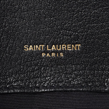 Saint Laurent Sheepskin Matelasse Chevron Monogram Medium College Bag Black 7 of 9