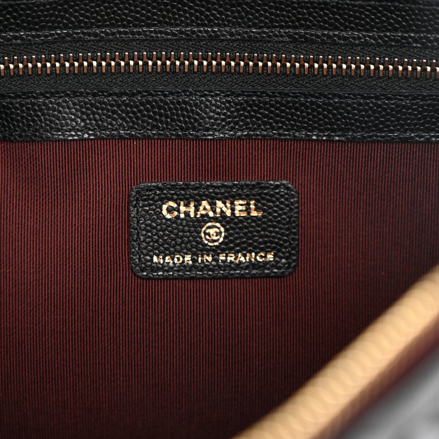 Chanel Caviar Quilted Medium Cosmetic Case Black 6 of 8