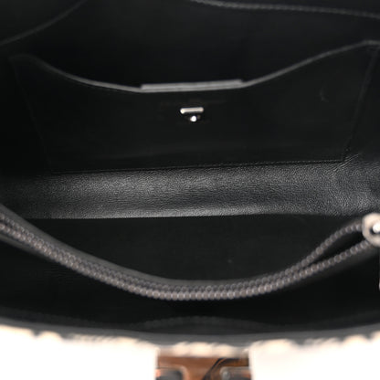 Salvatore Ferragamo Jacquard Trifolio Shoulder Bag Beige Black 5 of 11