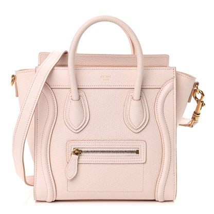 Celine Drummed Calfskin Nano Luggage Pale Pink 1 of 10