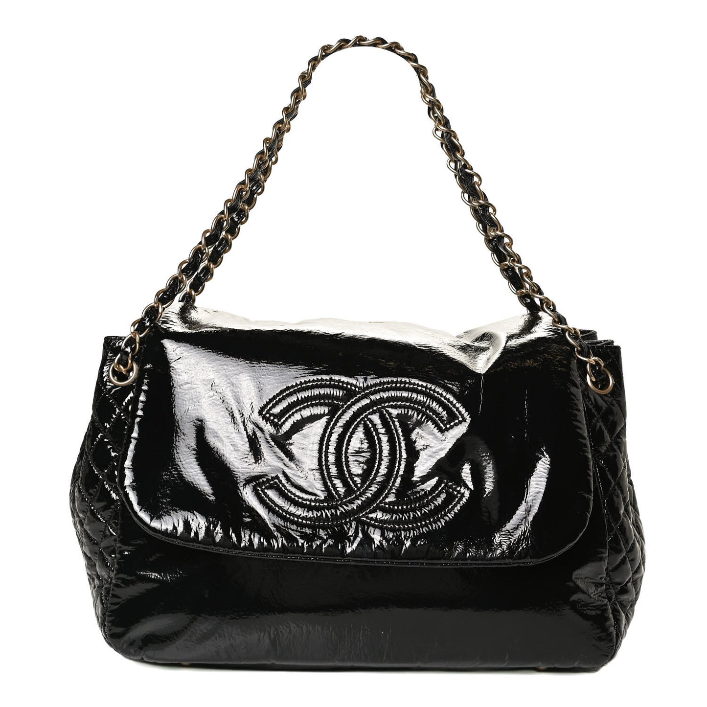 Vinyl XL Rock and Chain Flap Black