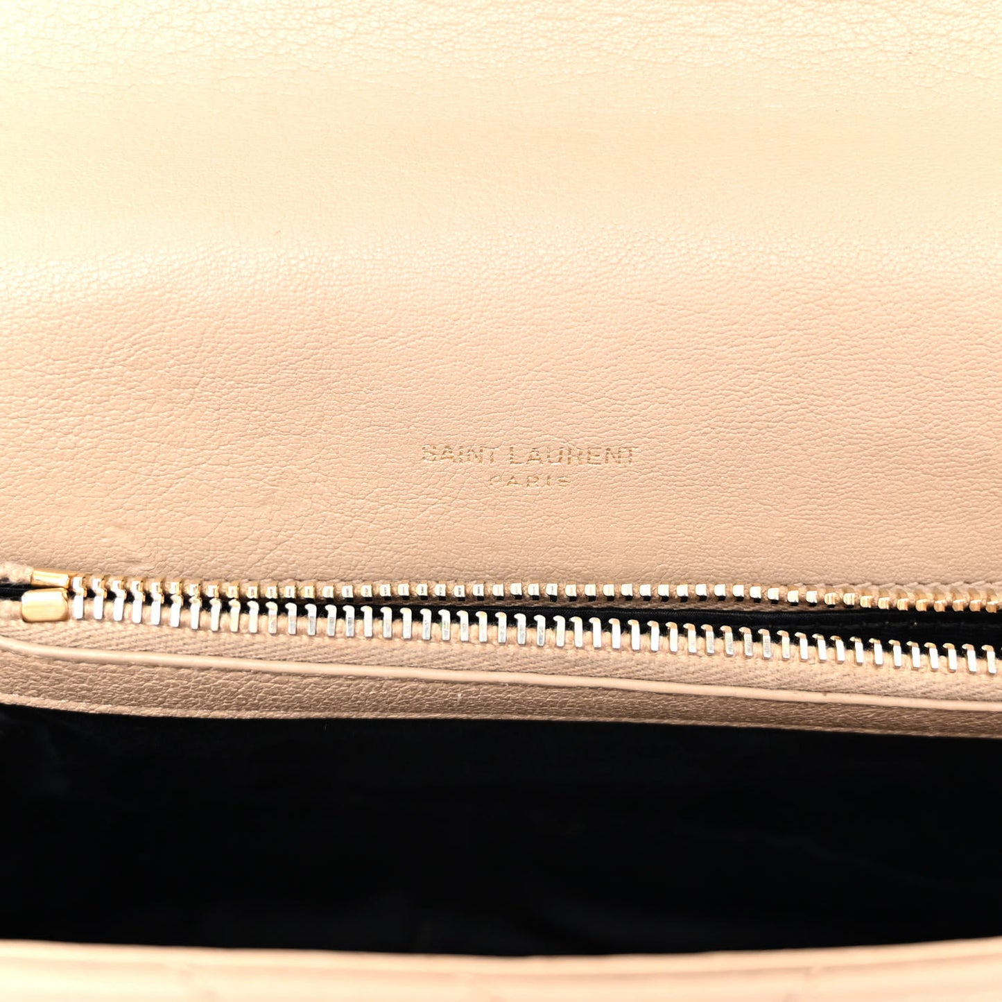 Sheepskin Matelasse Chevron Monogram Medium College Bag Dark Beige