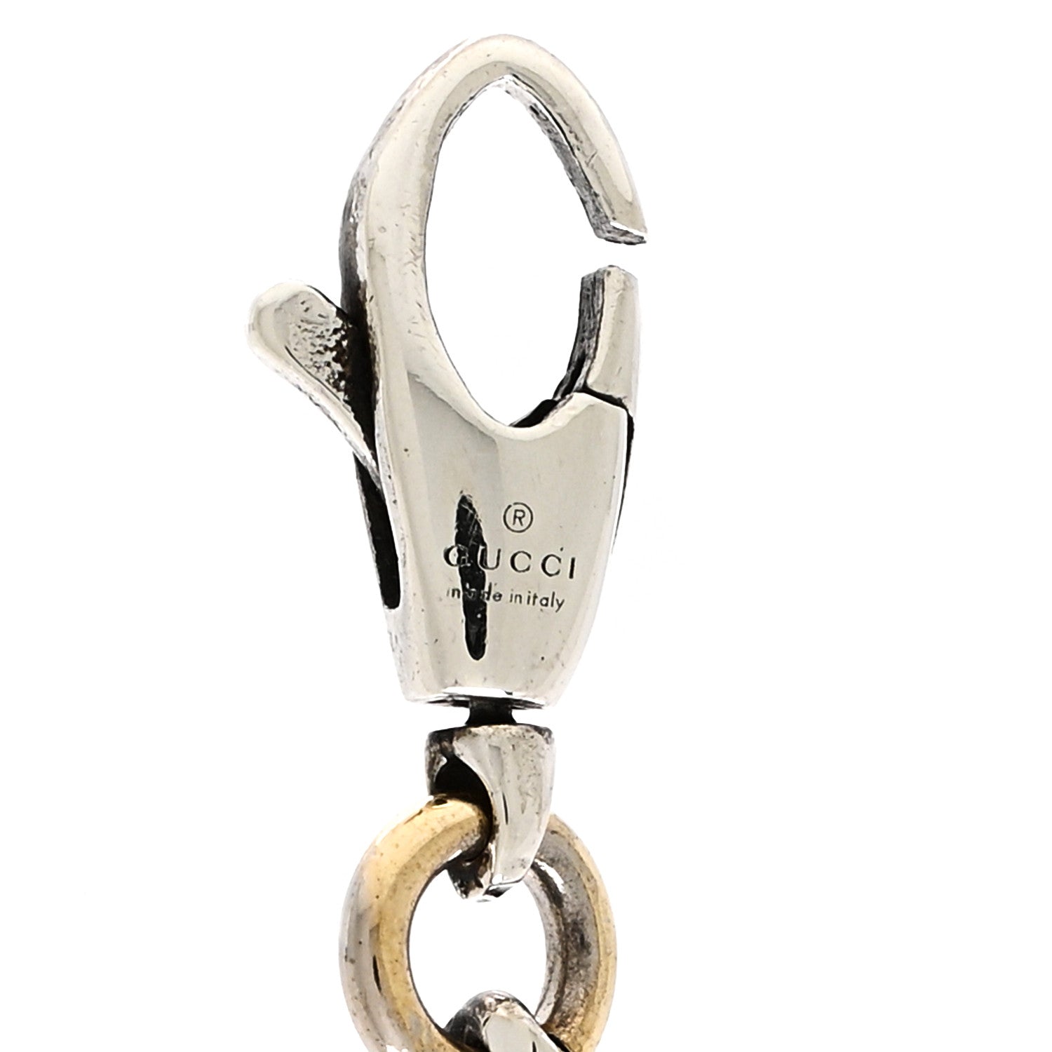 Gucci Sterling Silver Enamel Thin Interlocking G Bracelet Black 3 of 3