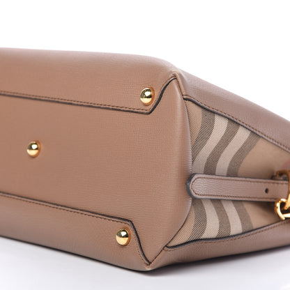 Burberry Derby Calfskin House Check Medium Camberley Dark Sand 7 of 9