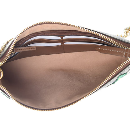 Gucci GG Supreme Monogram Embroidered Flower Chain Wrist Wallet 5 of 10