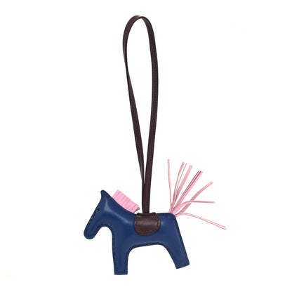 Hermes Milo Lambskin Grigri Rodeo Horse Bag Charm PM Rouge Sellier Mauve Sylvestre Bleu Saphir 1 of 3