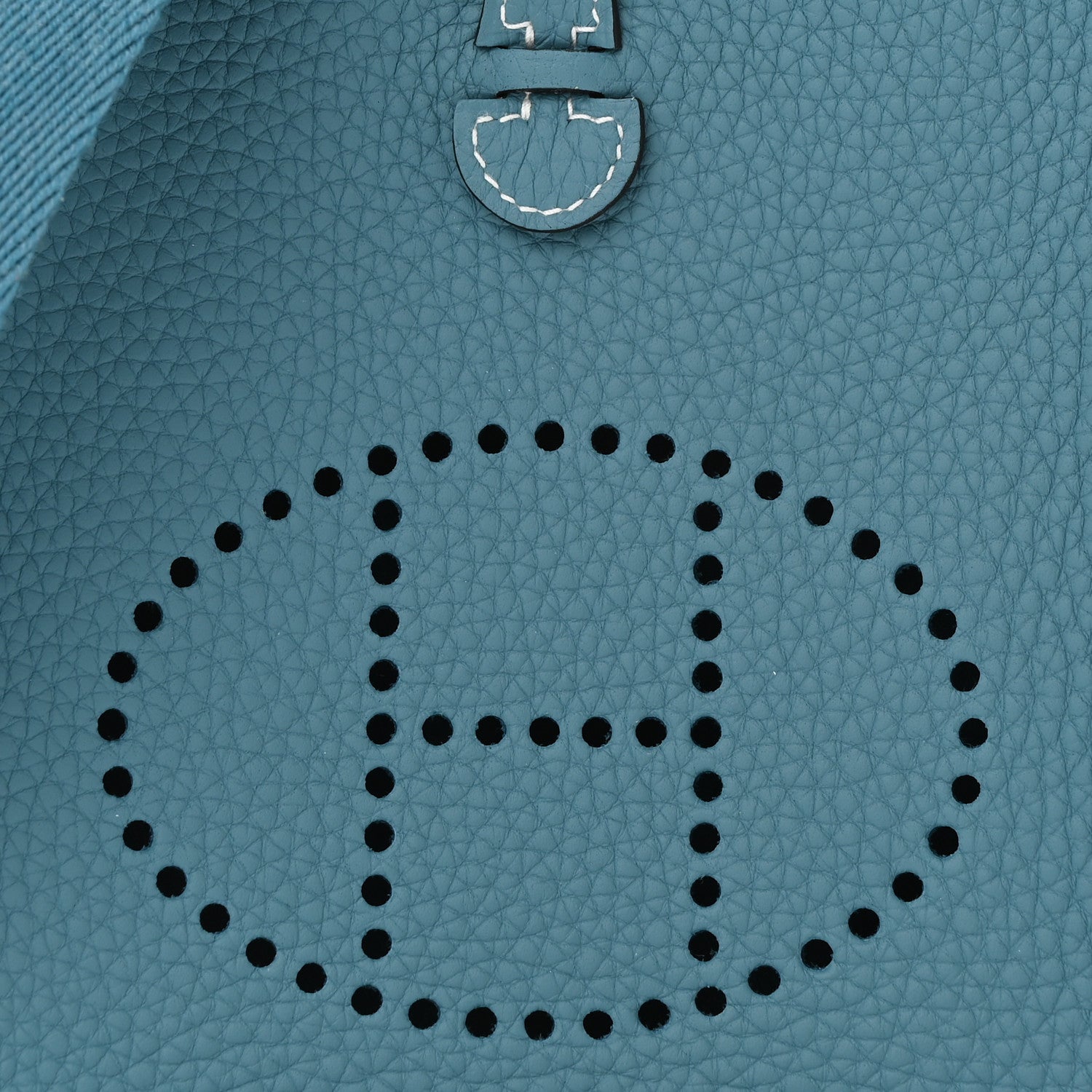 Hermes Taurillon Clemence Evelyne TPM New Blue Jean 8 of 11