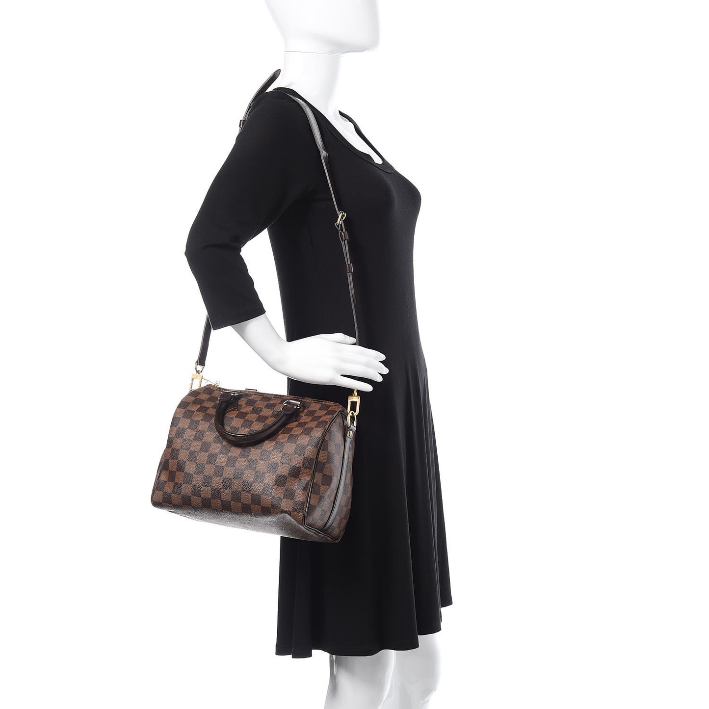 Damier Ebene Speedy Bandouliere 25