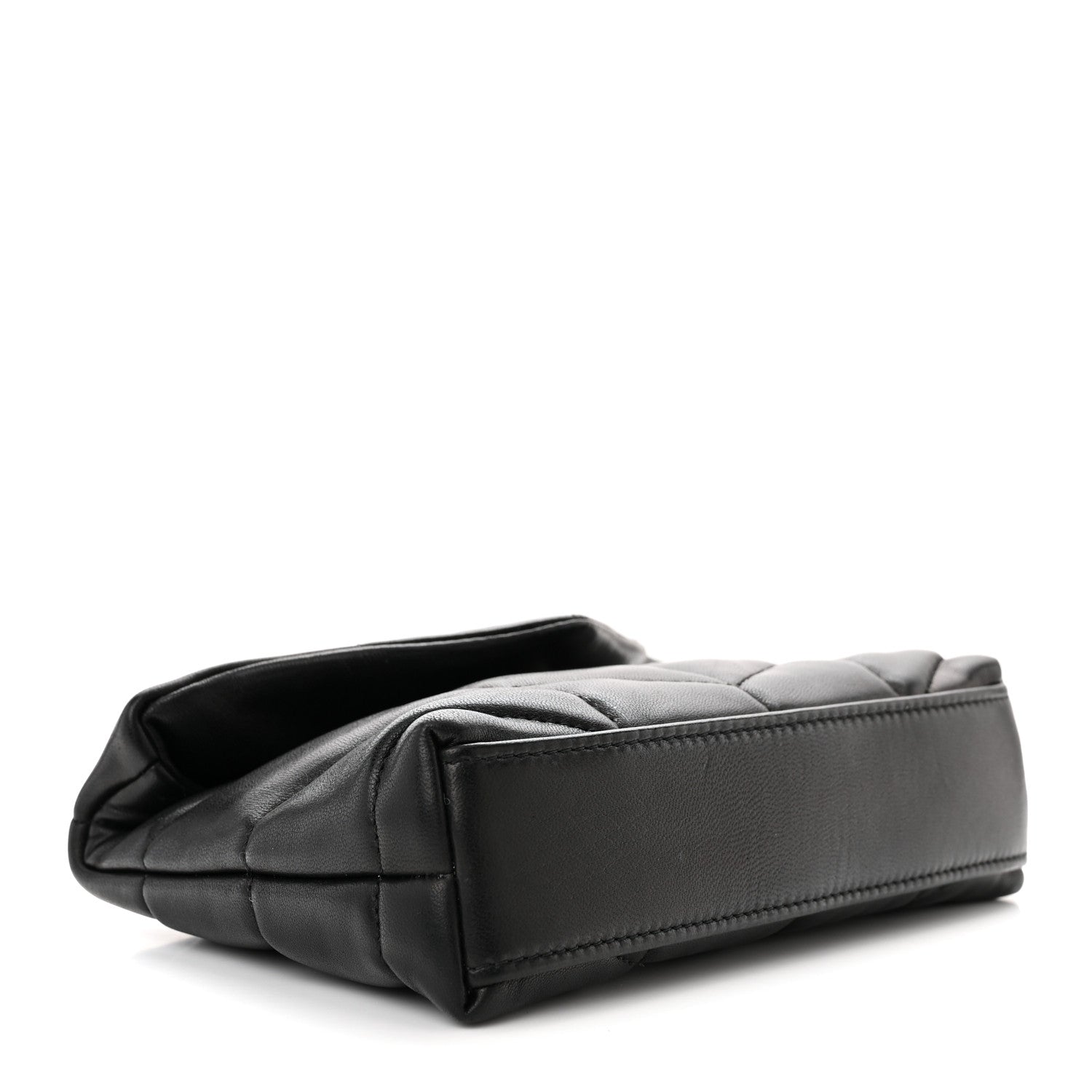 Saint Laurent Lambskin Monogram Loulou Puffer Pouch Clutch Black 5 of 11