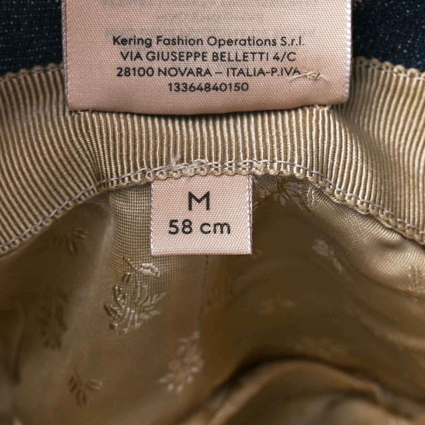 Washed Jacquard Denim Nappa GG Monogram Oscar Bucket Hat M Denim Cuir