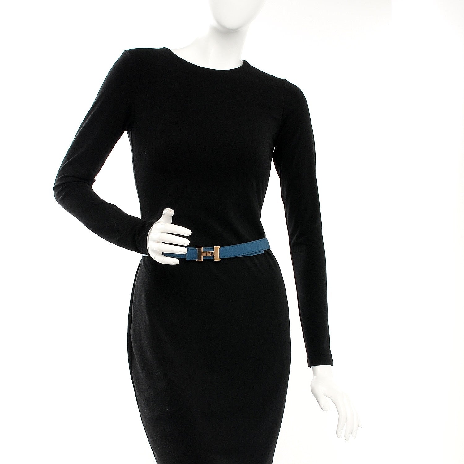 Hermes Swift Epsom 24mm Mini Constance H Belt 90 Colvert Bleu Atoll 2 of 6