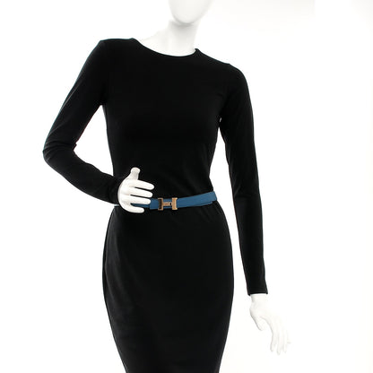 Hermes Swift Epsom 24mm Mini Constance H Belt 90 Colvert Bleu Atoll 2 of 6