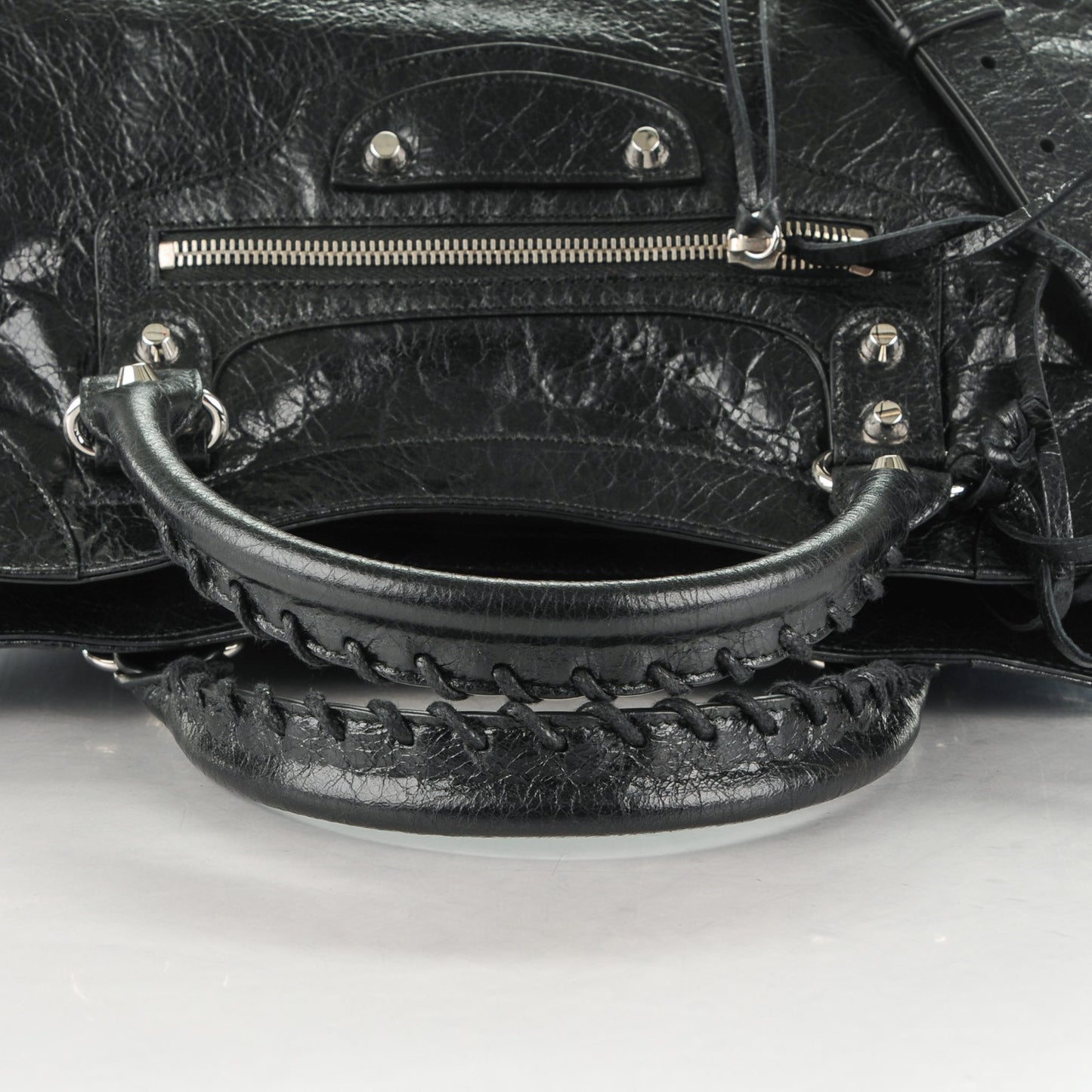 Agneau Classic Silver Hardware Velo Black