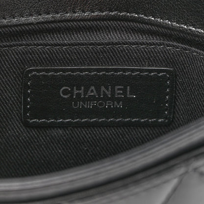 Chanel Calfskin Quilted CC Uniform Flap Belt Bag Black 6 of 9