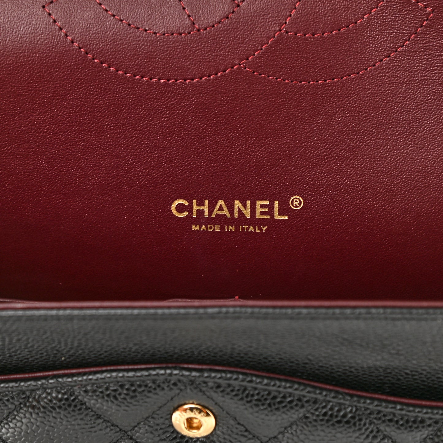 Caviar Quilted Maxi Double Flap Black