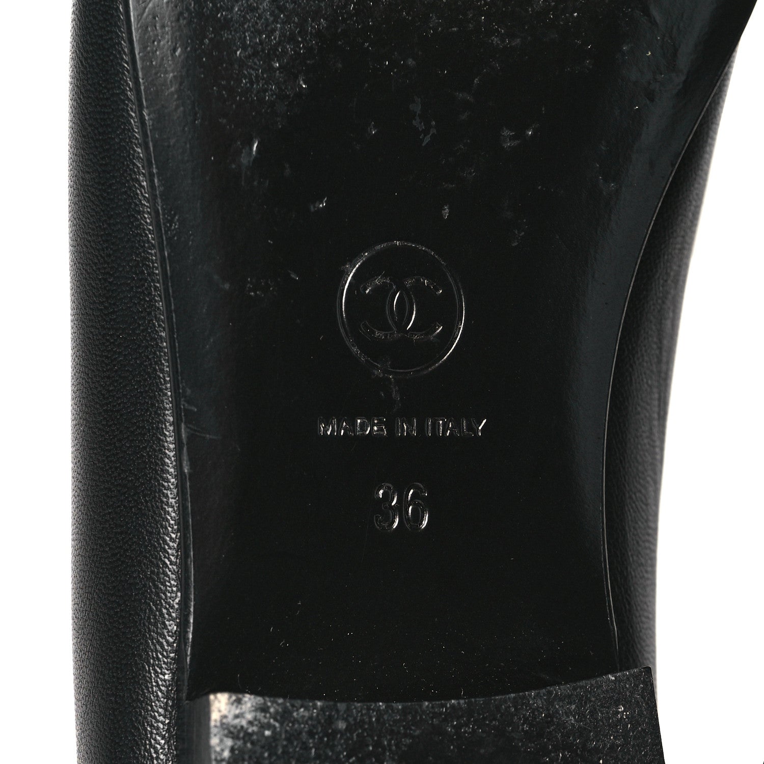 Chanel Lambskin Patent CC Cap Toe Ballerina Flats 36 Black 7 of 10