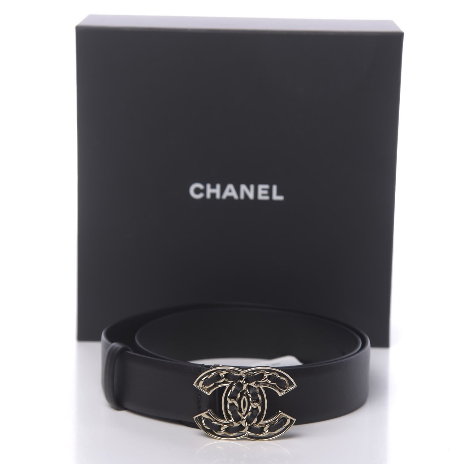 Chanel Calfskin CC Chain Belt 75 30 Dark Brown 8 of 8