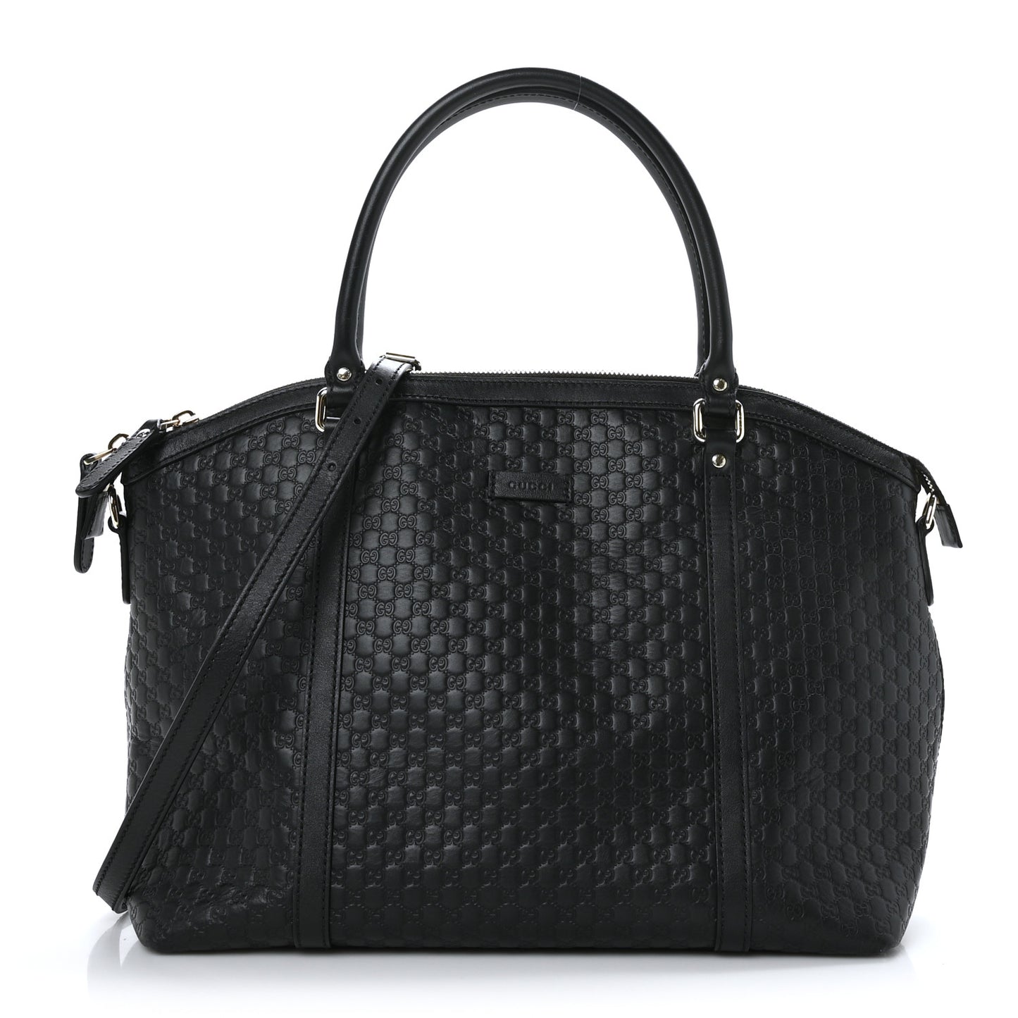 Soft Microguccissima Dome Satchel Black